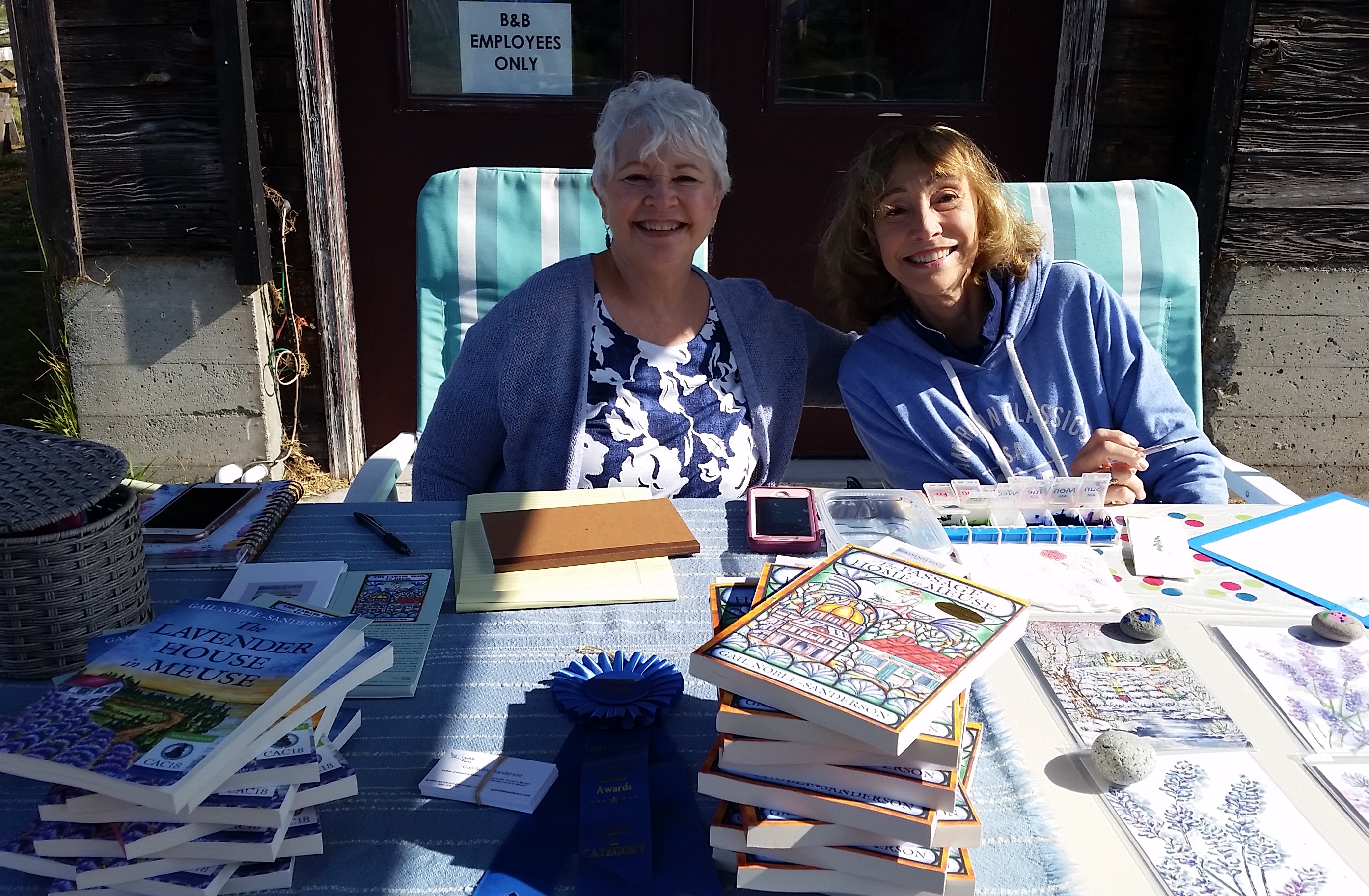 Gail Noble-Sanderson (author) & her sister (book cover artist)