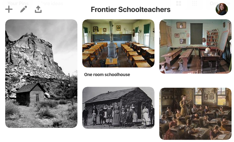 Pinterest section screenshot of "Frontier School Teachers"